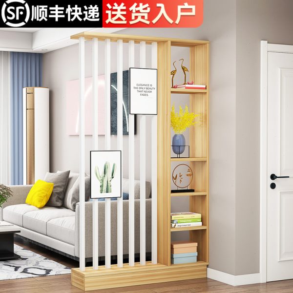 玄关隔断入户屏风简约现代客厅置物架家用新中式进门遮挡座屏卧室