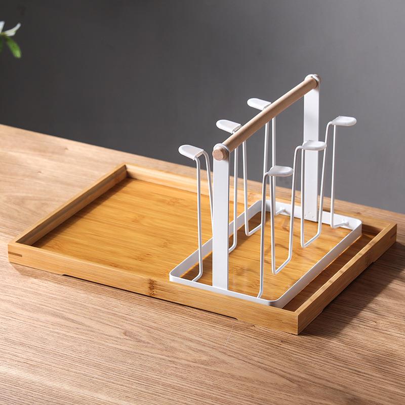 杯架沥水杯架家用日式手提水y杯挂架玻璃杯杯倒挂子架铁艺杯架