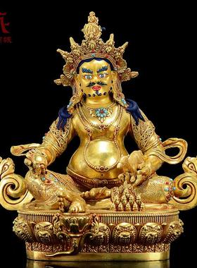 藏村全鎏金《黄财神》室内家用精工铜《五姓财神》铜像摆件