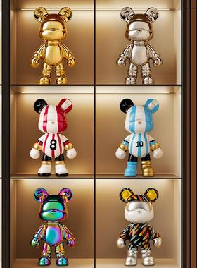 暴力熊摆件客厅酒柜电视柜餐边柜展示柜轻奢高档装饰品高级感小众