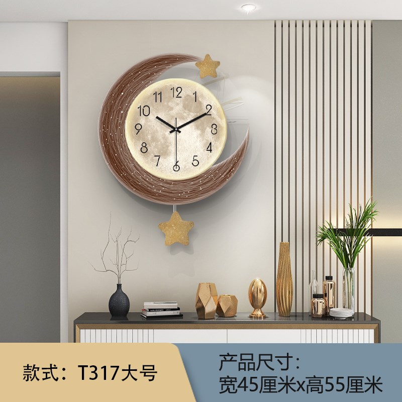 2023新款家用钟表挂钟客厅简约现代大气网红O餐厅时尚创意时钟挂