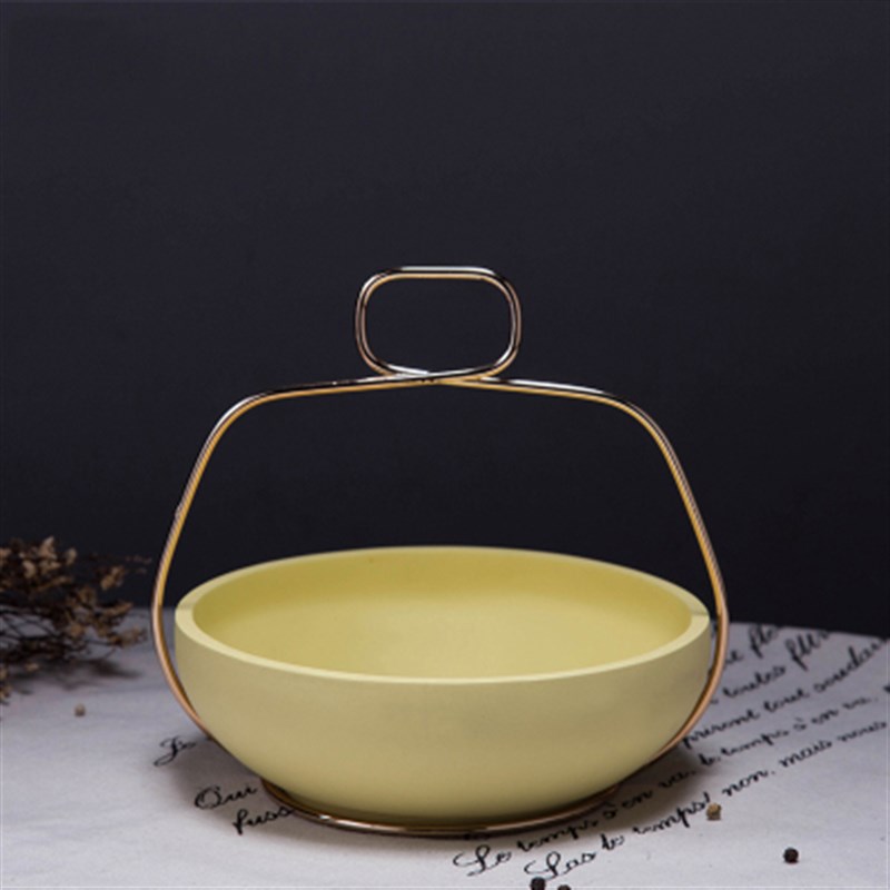 简约创意客厅f茶几果盘装饰品样板间糖果盘摆件高档轻奢树脂工艺