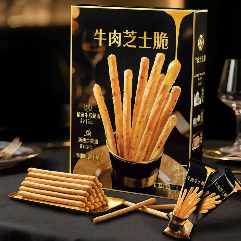 山姆代购牛肉芝士脆600g24包芝士风味奶香浓郁休闲零食下午茶点心