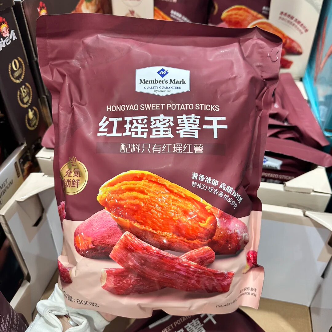 山姆 红瑶蜜薯干 600g(配料只有红薯)红薯条地瓜干小零食