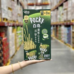 格力高Pocky百奇浓郁抹茶味饼干400g抹茶涂层饼干儿童休闲小零食