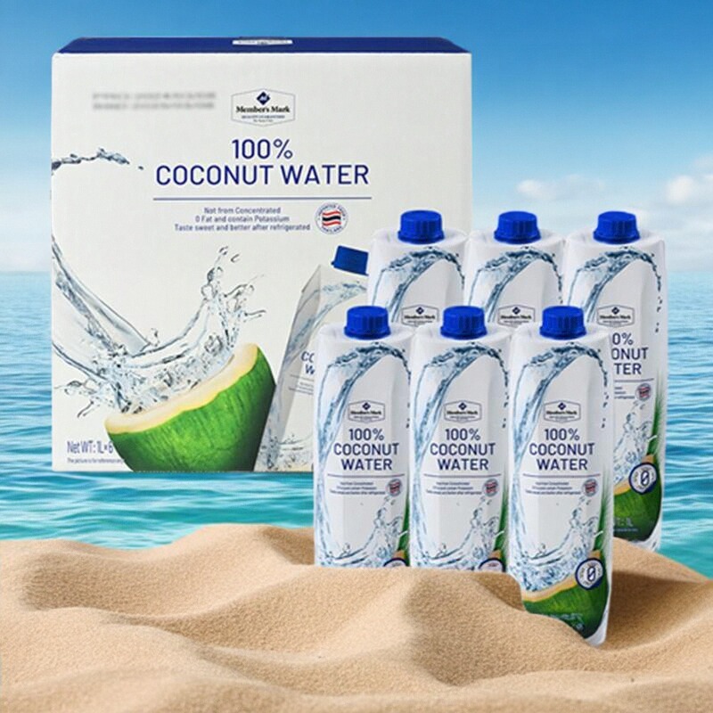 山姆 MM泰国进口100%椰子水1L*6瓶整箱香水椰子非浓缩还原