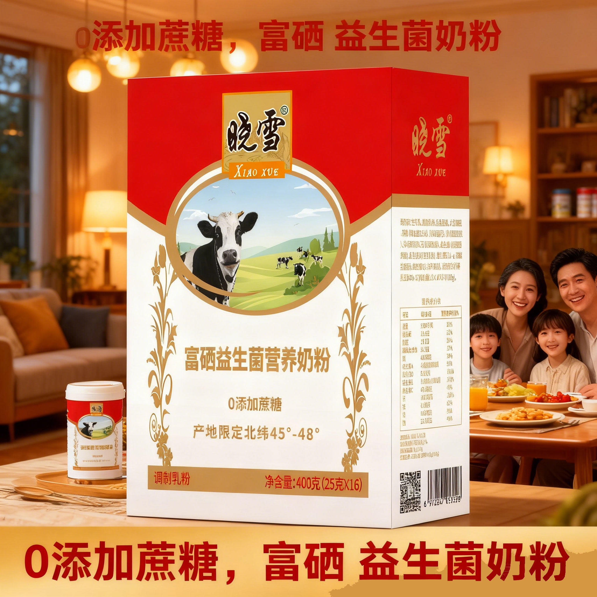 晓雪富硒益生菌营养奶粉大庆发货