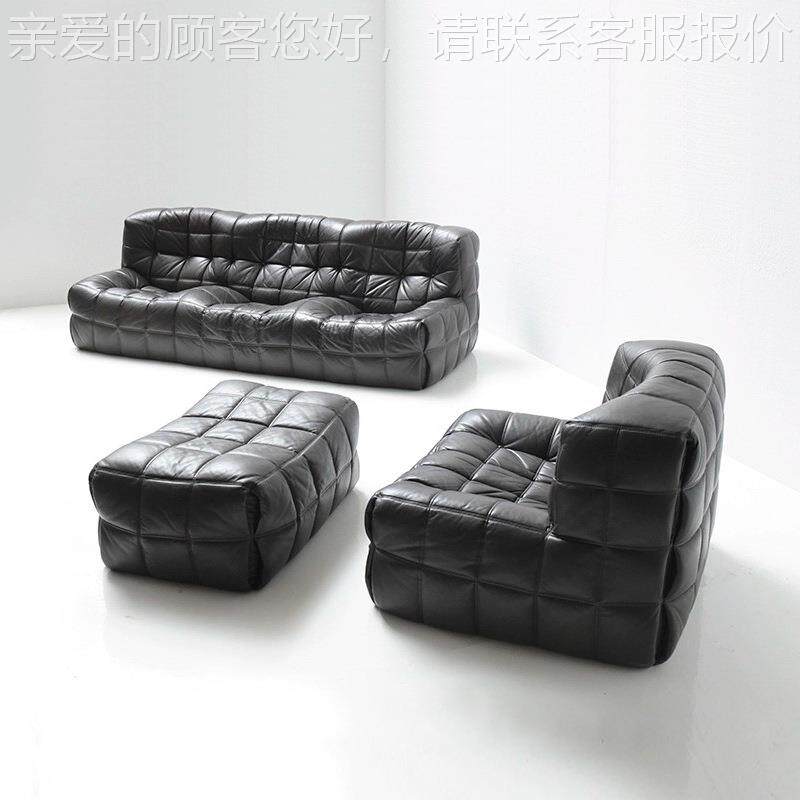 客淇 华夫格休闲皮艺发宇家用厅QY-S1566复古懒人榻榻米小户型阳