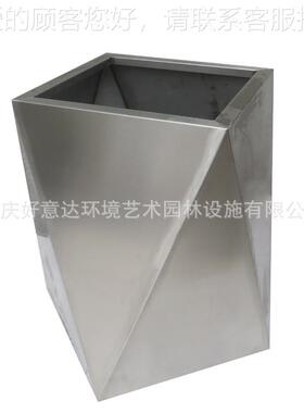 新款户外区不箱锈钢大花盆室外简约落地式铁艺楼花91924小商场售