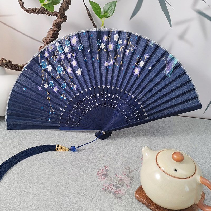 古风小折扇携带小扇子女生夏季仿丝折扇汉服拍照