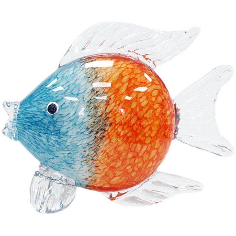 琉璃玻璃亲嘴鱼客厅家居饰品餐桌现代软装玄关酒柜电视柜摆设,家居饰品,装饰摆件,淘宝优惠券,粉丝福利购,淘宝优惠卷