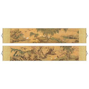 十大名画百鸟朝凤图中式丝绸卷轴挂画卧室客厅装饰画餐厅书房壁画