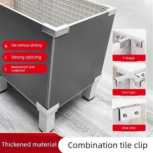 铝合金直角加厚瓷砖固定种植鱼缸菜池盆卡扣箱玻璃加固夹子