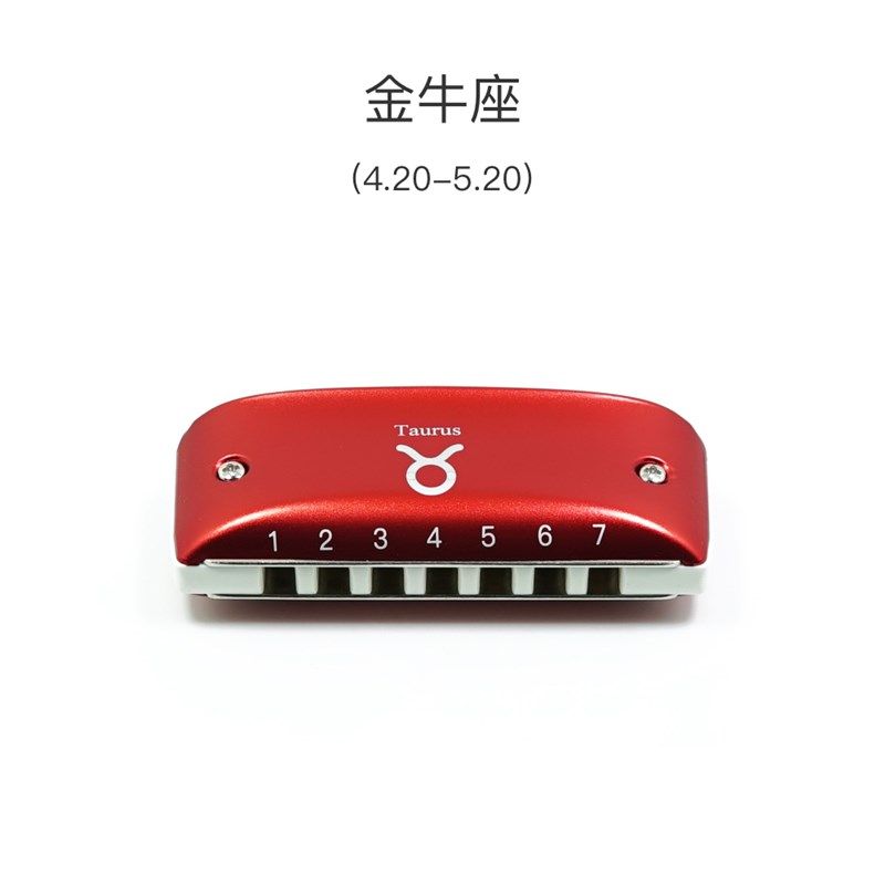十二星座款 蓝调布鲁斯彩色初学口琴时尚挂饰