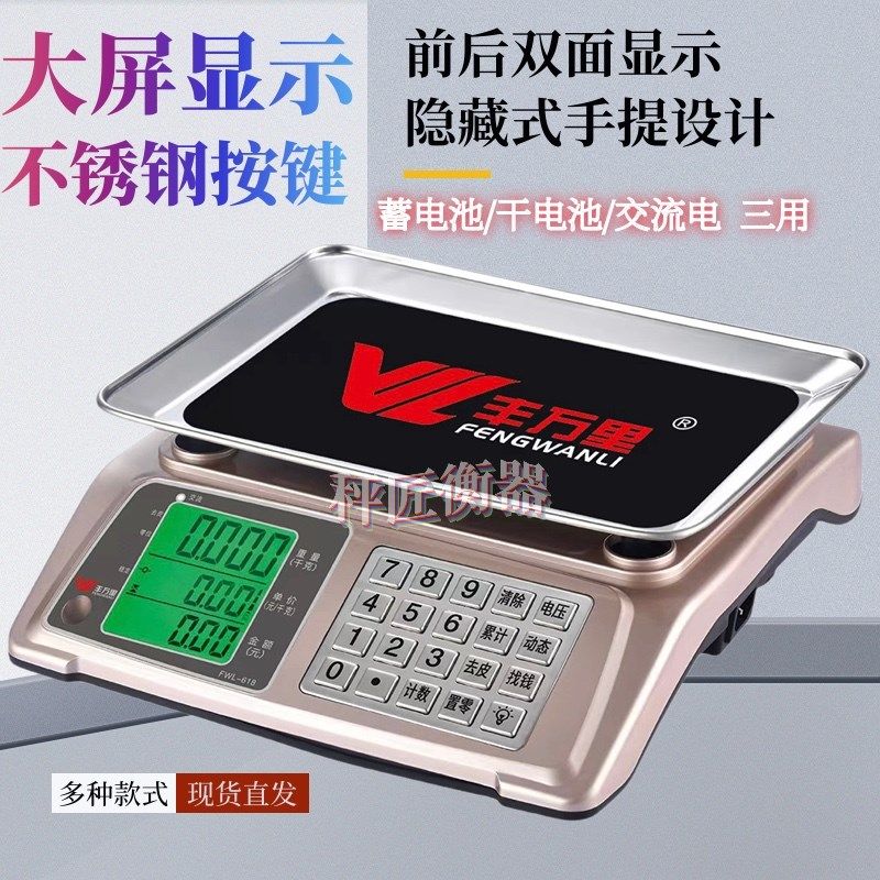 丰万里计价秤卖菜水果商用小型精准永州秤匠衡器公斤台称