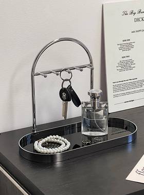 入户玄关进门口挂钥匙置物架鞋柜摆件桌面首饰戒指杂物收纳盒