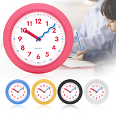钟表儿童房幼儿园学习钟卧室挂钟静音机芯儿童学生时钟挂墙壁钟