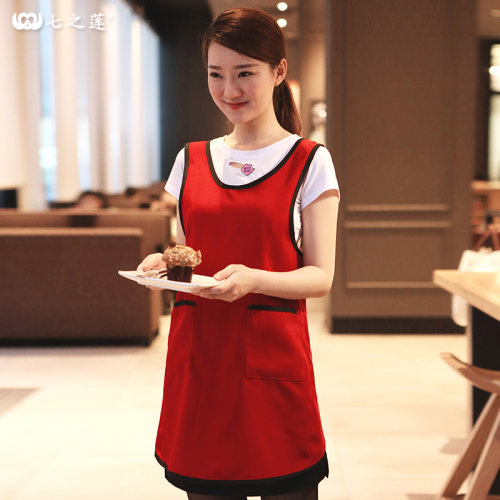 超市母婴店咖啡店围裙韩时尚院美甲师工作服女