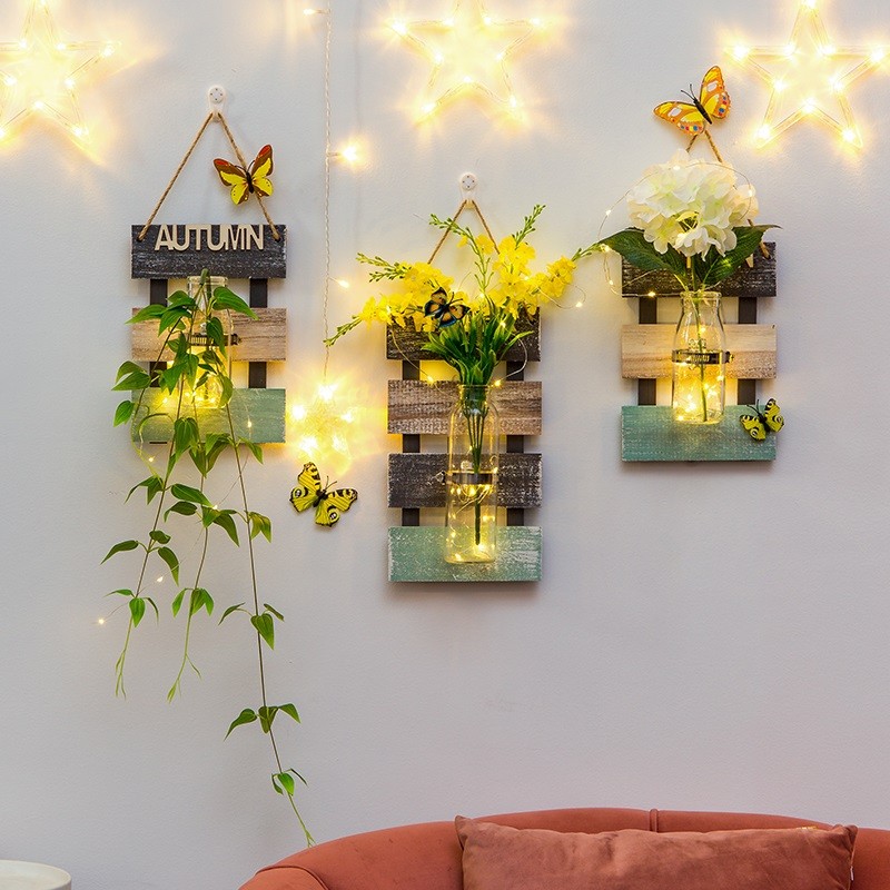 墙面装饰in风壁挂背景墙创意墙上挂饰客厅挂件插花花盆房间饰品