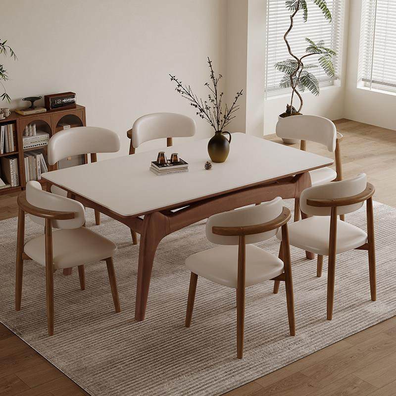 实木岩板餐桌椅家用2024新款轻奢高级感桌子客厅小户型长方形饭桌,住宅家具,岩板餐桌,淘宝优惠券,粉丝福利购,淘宝优惠卷