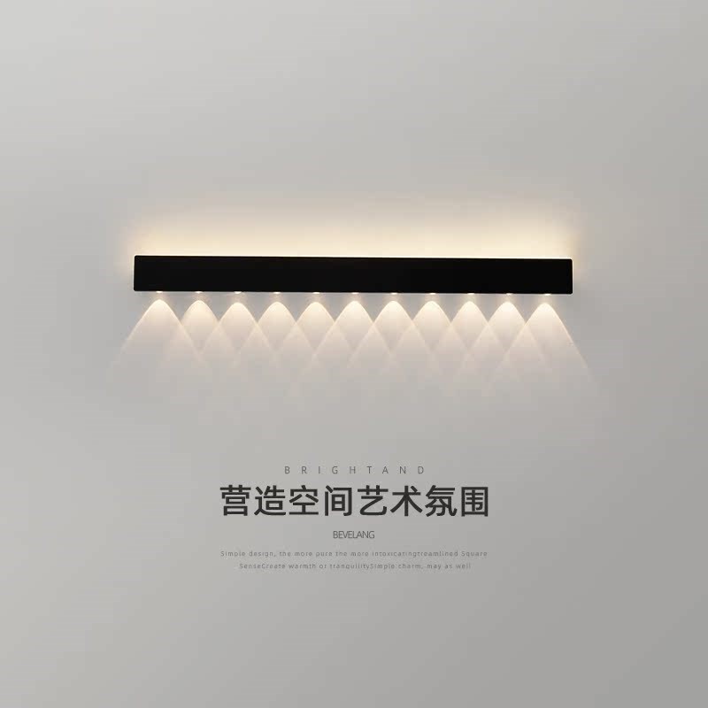 壁灯卧室床头灯现代简约长条客厅背景墙过道走廊楼梯间氛围射影灯