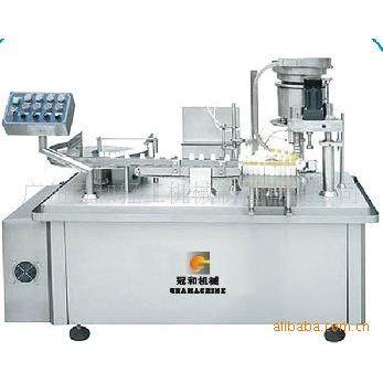 全自动精油罐装机小瓶子西林瓶口服液液体灌装旋盖/轧盖一体机