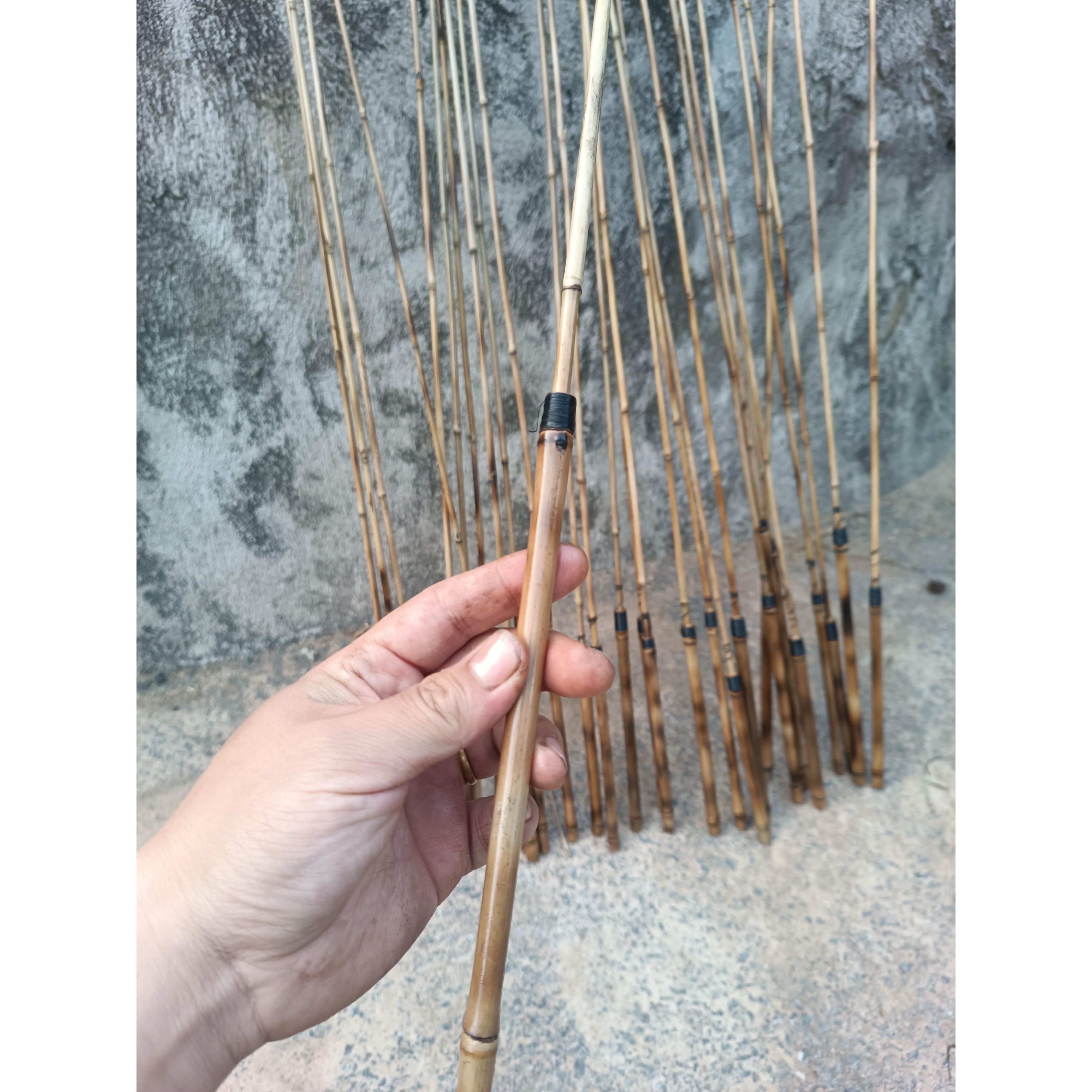 古法纯手工箭竹竹子微物鱼竿小物竿碳化防腐溪流池塘路亚竹子鱼竿