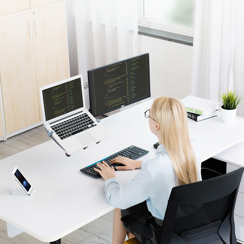 液晶屏显示器支架笔记本电脑增高架子金属桌面办公双屏可升降旋转