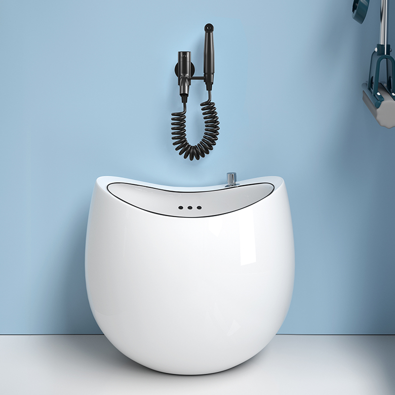 XORO拖把池家用阳台拖把盆卫生间圆形拖布池落地式一体墩布池