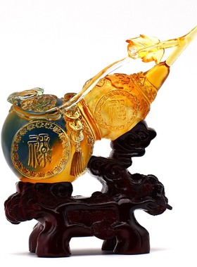 汉风琉璃葫芦乔迁礼品创意玄关装饰品送长辈朋友祝寿礼物摆件家居