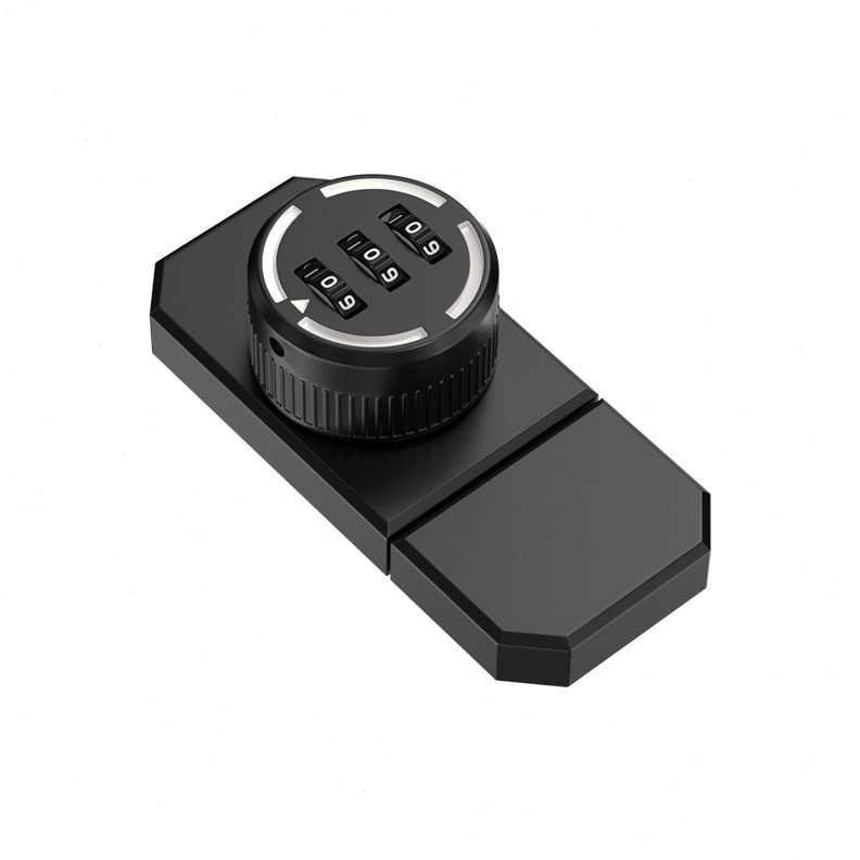 免打孔防盗锁通用柜门插销锁锌合金公桌抽屉锁文件储物柜密码锁