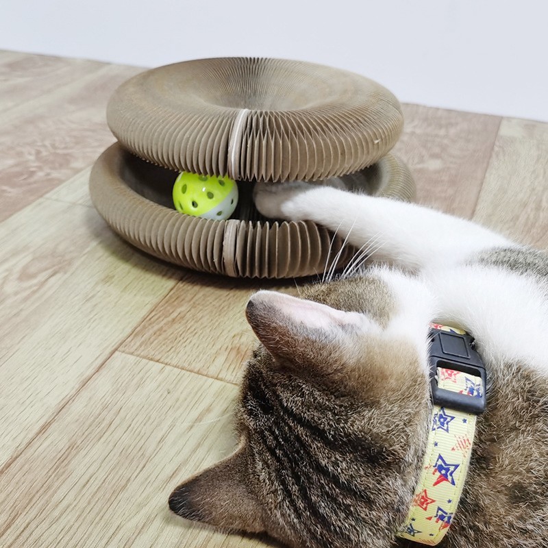 魔术风琴猫抓板可折叠猫玩具瓦楞纸变形抓板猫咪自嗨耐磨耐抓猫窝