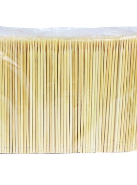 竹制长牙签水果签10mcm一次性竹签单头尖烧烤签家用1000支10厘米