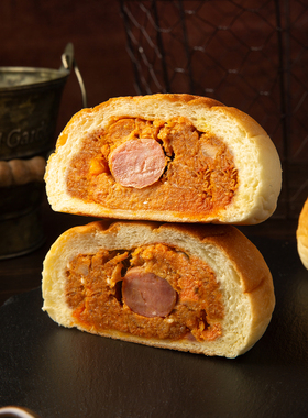 卡布罗森香辣鸡丁肉肠米面包开胃咸口早餐饱腹强代餐夹心面包