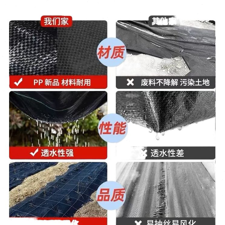 甄选进口Pe新防草布寸草不生除草布抗老化果园遮草盖草布农用园艺