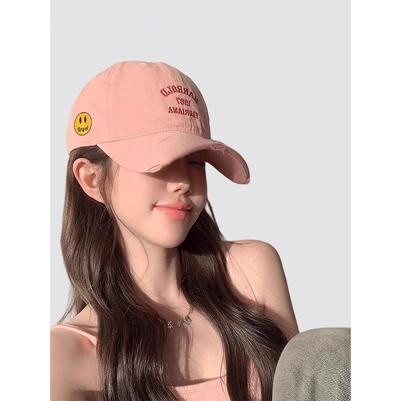 笑脸棒球帽大头围显小休闲