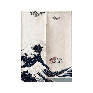 挂r布v帘遮挡卧室化妆室帘子免打孔布艺半帘 门帘隔断窗厨房日式