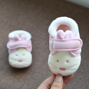 加厚保I暖女O秋冬防掉跟宝宝学步 婴儿鞋 子3个月0 12软底男冬季