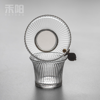 禾阳创意耐高温手工玻璃茶漏大号口径茶滤漏斗滤网茶隔茶叶过滤器