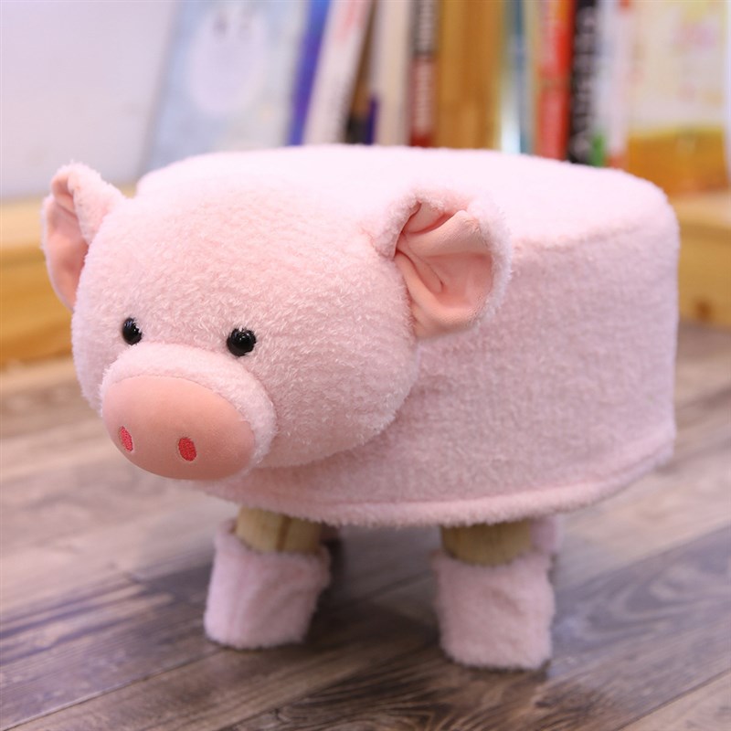 实木卡通小凳子可爱儿童动物板凳家用创意换鞋凳沙发凳毛绒玩具凳