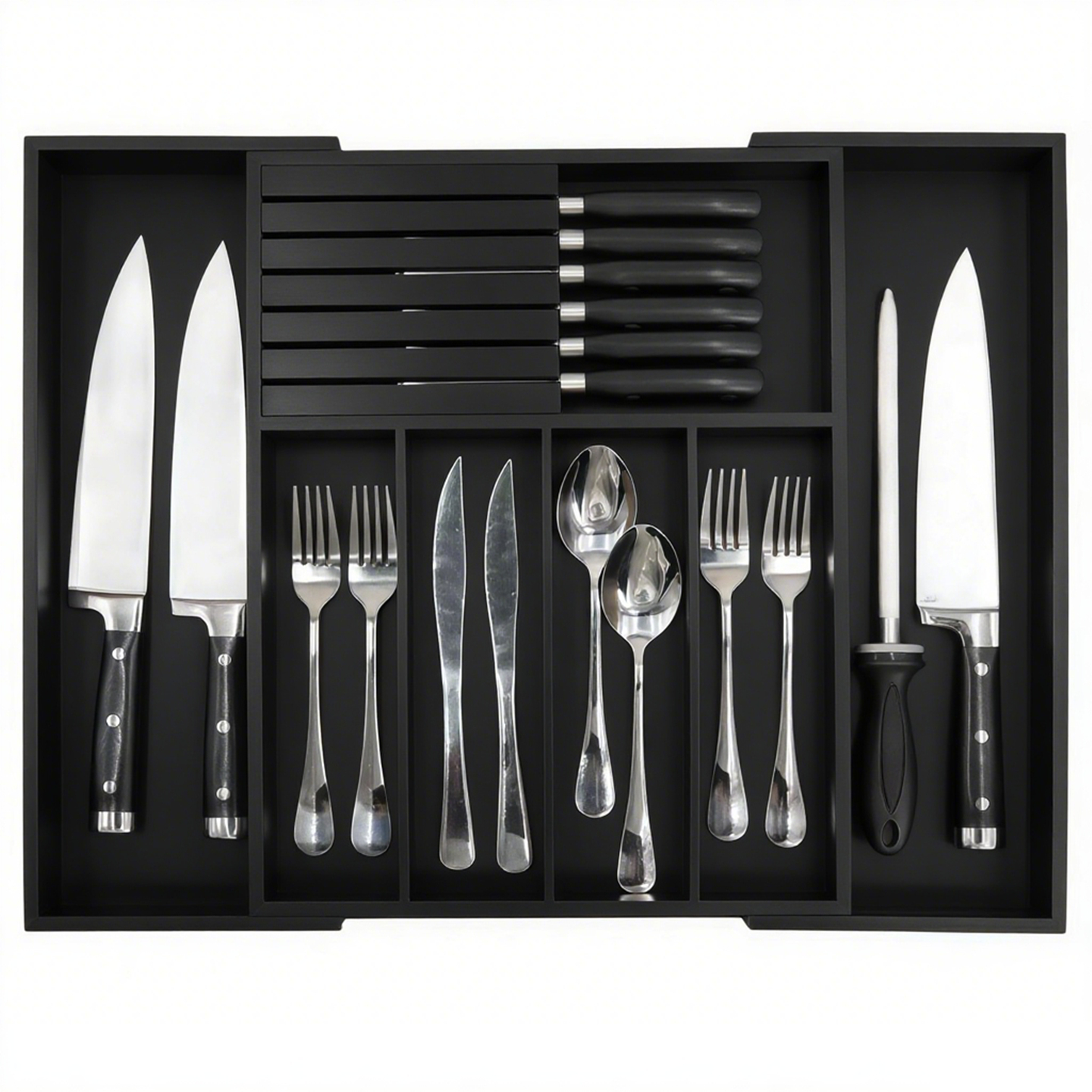 竹制带刀架收纳神器左右伸缩