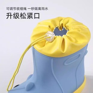 男童防水防滑耐磨宝宝雨靴幼儿园可拆Q卸女孩水鞋 儿童雨鞋 学生胶