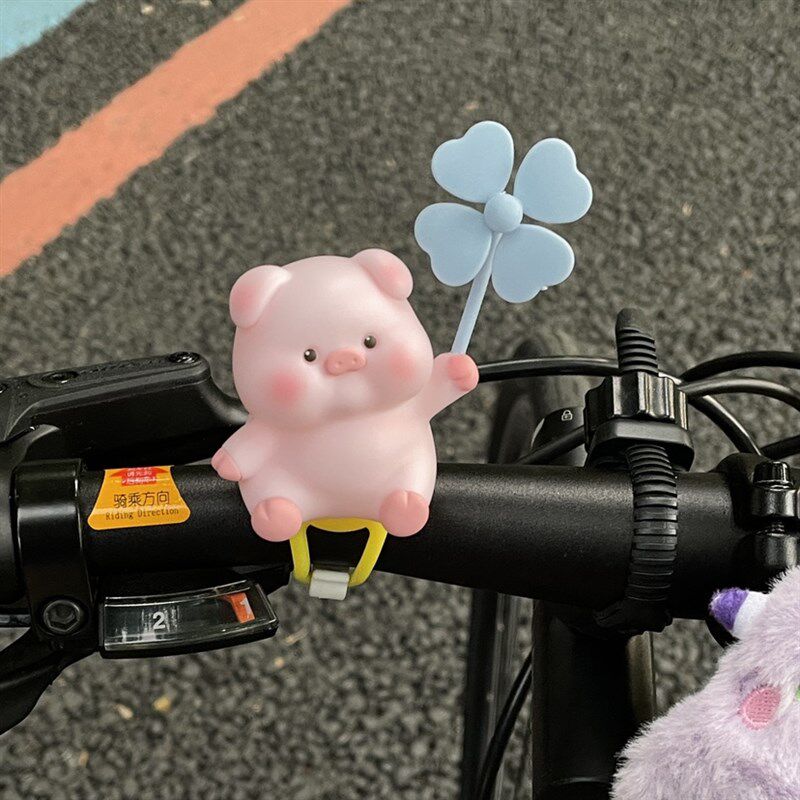 现货自行车可爱风车娃娃装饰小配件山地电动车机车啪W啪圈小配饰