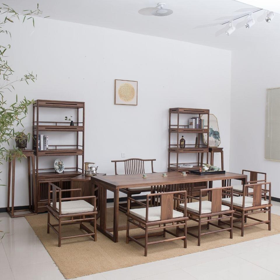 新中式泡茶桌椅组合阳台茶桌茶具套装一体茶台实木禅意功夫茶几