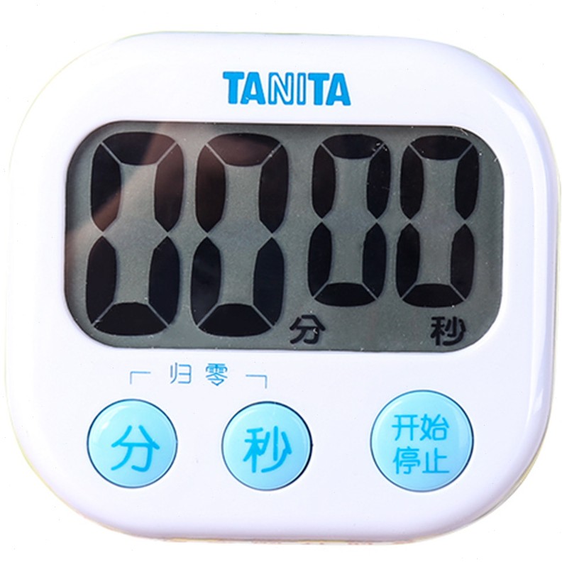 日本TANITA百利达电子计时器TD-384厨房闹钟倒计时提醒器定时器