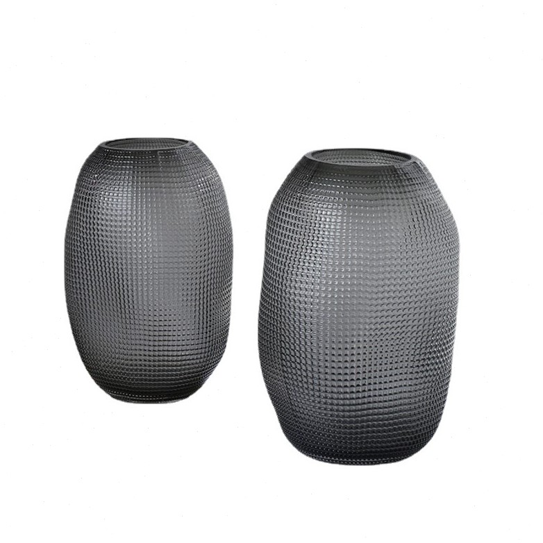 复古玻璃透明花摆件客厅插花创意简约餐桌电视柜水养家居装饰品