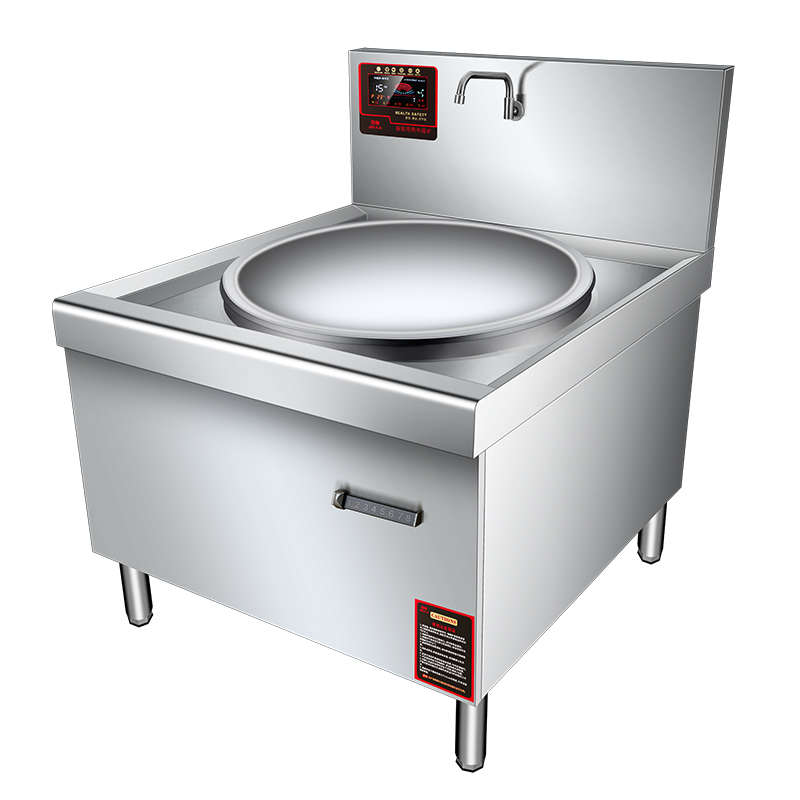 商用电磁炉大锅灶15KW饭店食堂学校大炒炉凹面大功率商用电磁炒灶