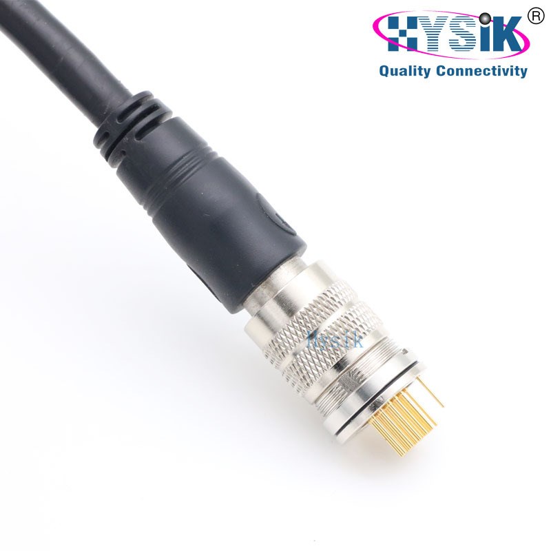 M16连接器 6芯8芯12芯16芯19芯24芯公母带线机械设备防水连接器