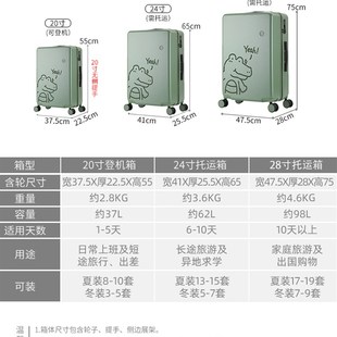 学生日系可t爱z拉杆旅行密码 行李箱网红新款 箱子少女小清新24寸