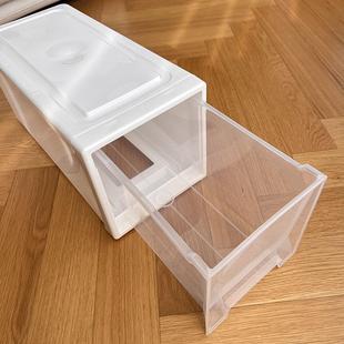 整理箱宽21cm 塑料透明抽屉收纳箱窄缝夹缝衣柜抽屉N式